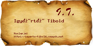 Igyártó Tibold névjegykártya
